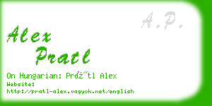 alex pratl business card